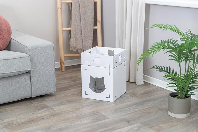 Trixie Casa Cara Modular Cardboard Cat Condo, Corrugated Indoor Cat Condo & Play Tower, Individually Combinable Modules for Playing and Relaxing, 100% Recycled Material for Cats up to 18 lbs