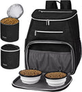 BAGLHER丨Dog Travel Bag Backpack, Airline Approved Pet Supplies Backpack, Dog Travel Bag with 2 Silicone Collapsible Bowls and 2 Food Baskets, Black