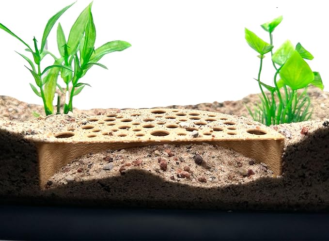 Shrimp Breeding Protector | Shrimp Breeding Cave Aquarium Tunnel | CTWPets (Brown)