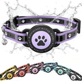 Airtag Cat Collar Breakaway, Reflective Cat Collar with AirTag Holder and Bell, Compatible with Apple Air Tag, Comfortable Padding, Adjustable, Durable (Purple, S)
