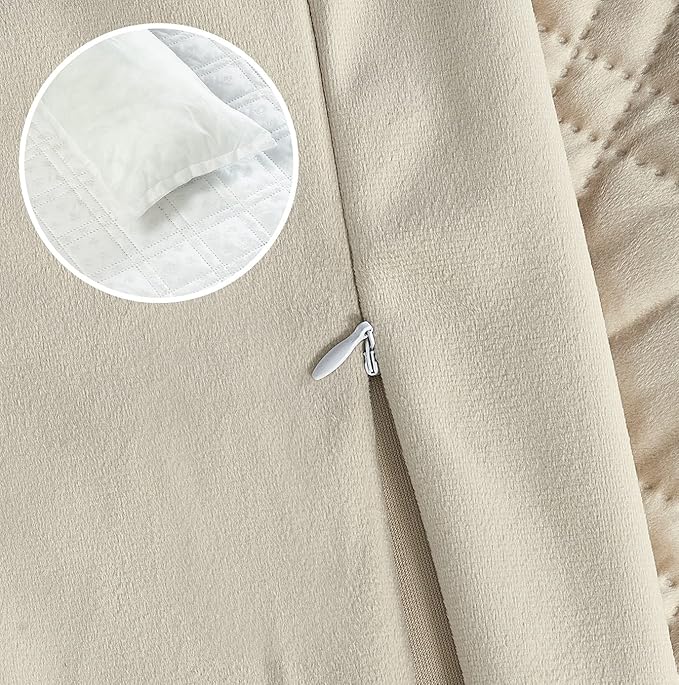 Brilliant Sunshine Premium Calming Dog Bed Mat, Silky Velvet, Removable Washable Cover, Cushion Protector and Couch Covers for Dogs, Pets, Cats, Extra Large, Beige Natural