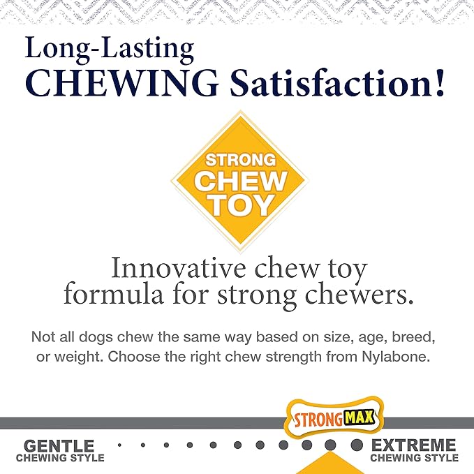 Nylabone Gourmet Style Wishbone Strong Chew Toy for Dogs, Chicken Flavor, Large - Up to 50 lbs, 1 Count