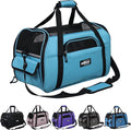 EliteField Soft Pet Carrier (3 Year Warranty, Airline Approved) Soft Sided Dog Puppy Cat Carrier Travel Bag (X-Large: 21" L x 12" W x 13" H, Sky Blue)