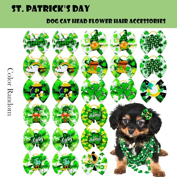 ULICO St. Patrick's Day Personalized Dog Bandana Embroidered Name Custom Neckwear Dog Scarf for Small Medium Large Dogs Cats Pets Birthday Gift