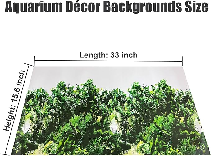 Fish Tank Background Sea Anemone Coral Theme Aquarium Background Poster Fish Backdrop for Aquarium Wallpaper Double-Sided Fish Tank Sticker Paper