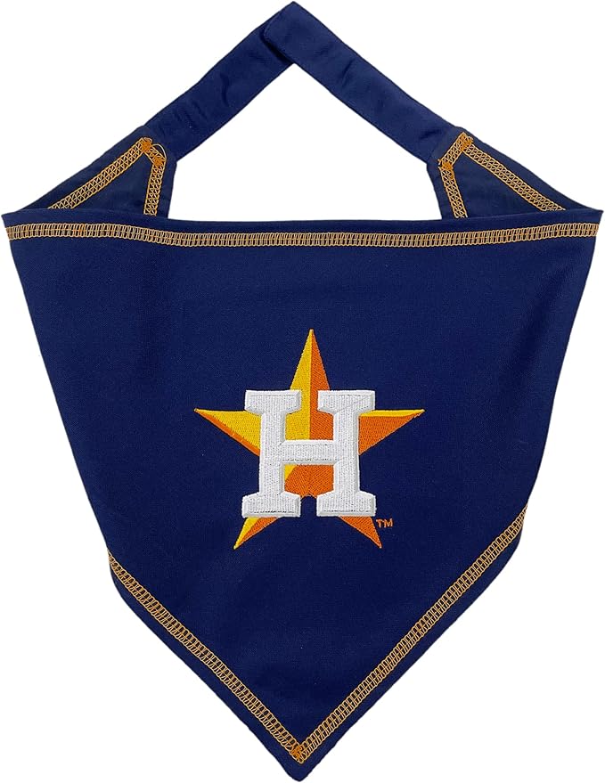 Pets First MLB Houston Astros TIE Bandana, Small/Medium. Dog Bandana Scarf Bib for Pet Cat Dog. The Ultimate Game-Day, Party Bandanna, Birthday Event