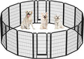 Yaheetech Dog Playpen Outdoor, 47 inch 16 Panels Dog Pen Indoor Heavy Duty Puppy Exercise Pen Metal Pet Fence for RV Camping/Yard/Garden