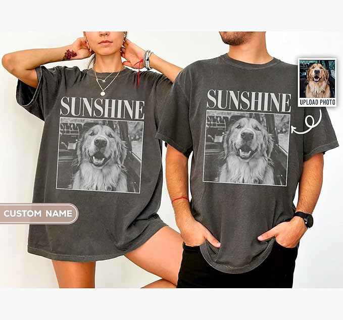 Personalized Dog Photo Shirt for Women and Men, Custom Dogs Face Shirt, Sweatshirt, Hoodie, Dogs Mom Shirts, Pet Photo Shirts, Dog Mom Gifts, Pet Owner Gifts Customized, Cat Mama Tshirt