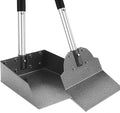 Pooper Scooper, Metal Aluminum Tray and Spade Poop Scoop Set with Adjustable Stainless Steel Long Handle, Pet Waste Removal Heavy Duty Poop Scooper (Tray&Spade, Medium)