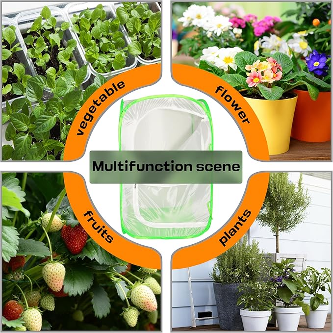Mesh Plant Tent Enclosure, Pop-Up Cage Plant Cover, Outdoor Garden Protection Guard for Pests, Bird, Pest (28 x 28 x 48 Inches)