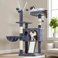 Hey-brother Cat Tree Tower, Scratching Posts with Removable Toys, Cozy Condo, Platform, Hammock, Sisal Scratch Board and Ball for Indoor Kittens, 41.3 Inches, Smoky Gray MPJ008SG