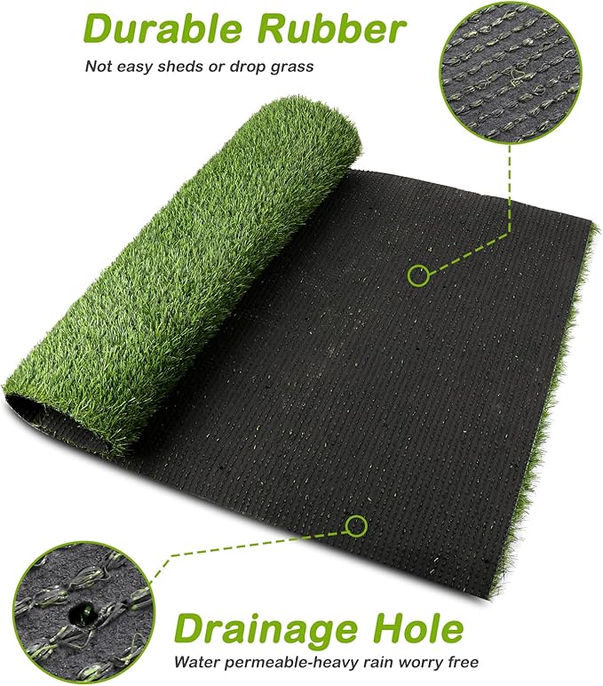 Artificial Grass, Professional Dog Grass Mat, Potty Training Rug and Replacement Turf Outdoor Rug Patio Lawn Decoration, Easy to Clean with Drainage (39.4 x 31.5 inch)