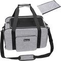 Petmolico Cat Carrier Soft-Sided Pet Bag for Small Medium Cats Puppies 16LBs - Airline Approved Pet Travel Carrier 3 Open Doors (Medium,Grey-X863)