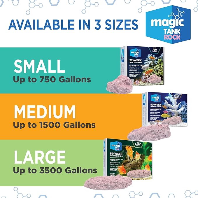 Fish Tank Rocks for Enhancing Water Clarity with Your Regular Cleaning Routine, Fish Friendly Aquarium Rocks, All Natural Aquarium Decor, Small, Up to 750 Gallons