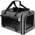 Top Loading Medium Cat Carrier with Privacy Curtain, Soft-Sided Small Pet Travel Crate Vet Visit, Little Puppy Dog Kennel Bag Suitcase Luggage Sleeve, 18x11x11 Inch Grey