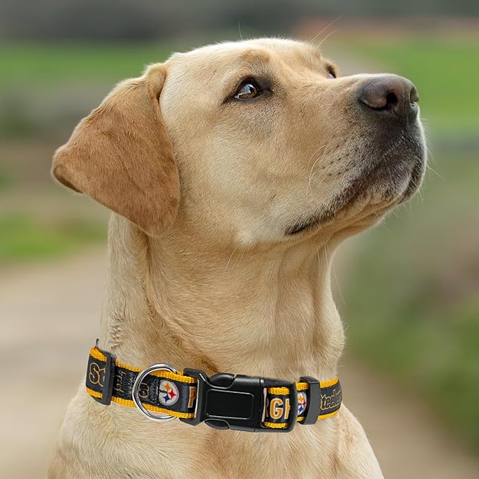 Pets First NFL Pittsburgh Steelers Licensed PET COLLAR, Extra Large - Heavy-Duty, Strong, and Durable Dog Collar. Available in 31 Football Teams and 4 Sizes