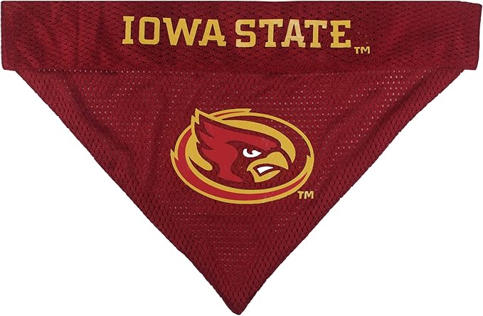 Pets First Collegiate Pet Accessories, Reversible Bandana, Iowa State Cyclones, Small/Medium