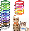 Breakaway Cat Collars with Bells, 16 PCS Breakaway Cat Collars Reflective Safety Kitten Collar Adjustable for Cats Small Dogs, Mixed Colors