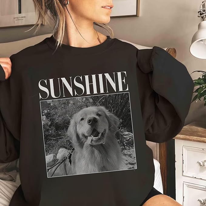Custom Pet Sweatshirts with Photo and Name, Personalized Dog Sweatshirt, Gifts for Dog Mom, Dad