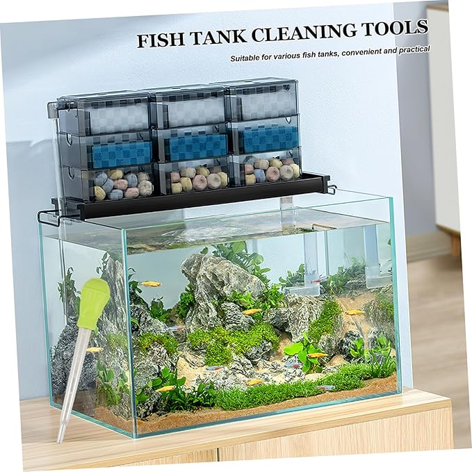 TOYANDONA 2pcs Manual Fish Tank Cleaner Waste Gravel Adsorber for Change and Coral Feeding Effortless Aquarium Maintenance Tool