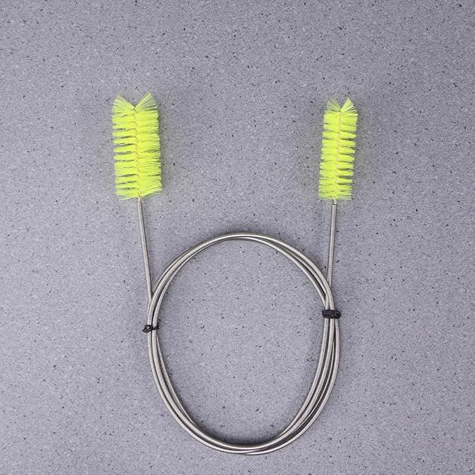 UEETEK Stainless Flexible Cleaning Brush Double Ended Canister Filter Tube Hose Pipe Clean for Fish Tank Aquarium (Yellow)