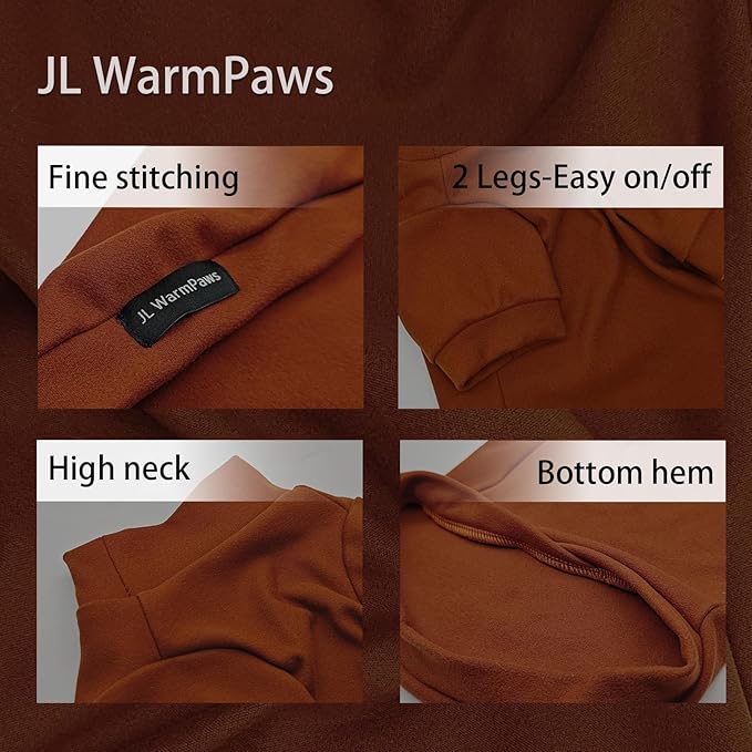 Fleece Sphynx Cat Clothes Soft Hairless Cat Clothes Pullover Cat Sweater for Chihuahua All Season Light and Warm Kitten Cloth for Cats Only Puppy Clothes Small Dog Sweater (Orange, 2XL)