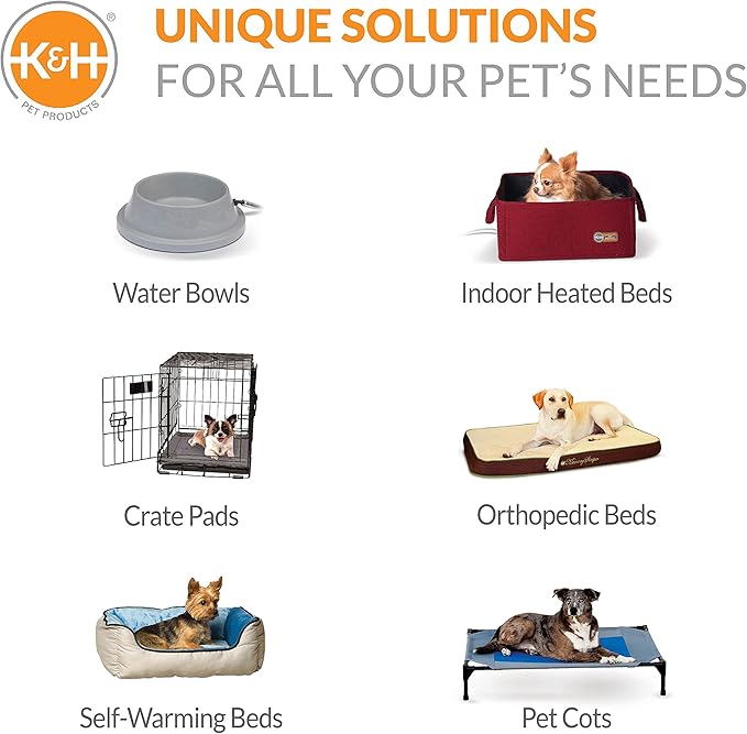 K&H Pet Products Coolin' Pet Pad Dog Mat, Portable Dog Cooling Mat for Travel or in Home, Perfect for Carriers, Crates, Outdoor Houses, Yards, Porches, Pet Beds & More - E-Large 38 X 27in Chill Blue