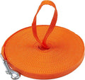 Downtown Pet Supply - Long Dog Leash - 150 ft Orange Nylon Dog Training Leash for Recall & Obedience