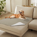 Luciphia 100% Waterproof Couch Cover Blanket for Dogs Anti-Slip Pet Couch Protector Sofa Mat Puppy Cat Blanket with Non-Slip Bottom, Taupe White, 40x50 Inch