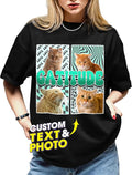 H-DEWALL Custom Shirts Custom Bootleg Rap Shirt for Him Custom Face Shirt with Photo Pet Custom Tees Gift for Dog Cat Lover