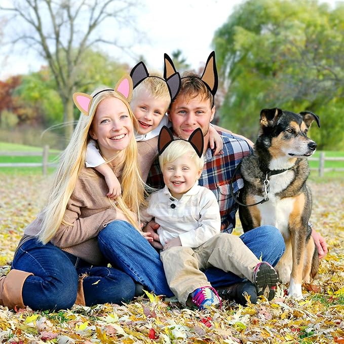 CiyvoLyeen Puppy Dog, Farm Animals Ear Headbands, for Birthday Party Decoration, Zoo Farmhouse Birthday Party Favors Supplies