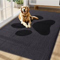 Buganda Dog Door Mat for Muddy Paws, Absorbent Dirt Trapper Non Slip Indoor Doormats, Washable Low-Profile Mat for Mud Dogs, Entryway Carpet for Inside Floor (70x47 Inches, Black)
