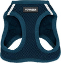 Best Pet Supplies Voyager Step-in Air Harness - All Weather Mesh, Reflective, No Pull Harness for Dogs, Cats - Secure with Hook & Loop Fastener, Buckle, Double D-Rings - Blue, S