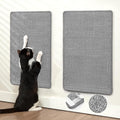 Cat Scratcher Mat,Natural Sisal Cat Scratch Pad with Hook&Loop Tape,Horizontal Floor Kitty Scratching Pads Rug for Indoor,Cat Furniture Protector for Couch&Carpets&Sofas, Medium, Grey, 2 Pack