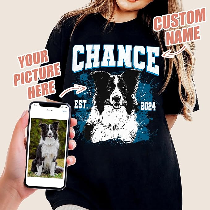 Mit & Mia Custom Your Own Bootleg Rap Shirts for Boyfriend Girlfriend Face Shirt with Photo Gift for Him Her Pet Lovers