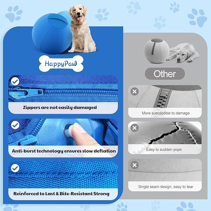 Happypaw 18'' Herding Ball for Dogs – Enhanced Chew Resistance & Heavy-Duty Material,Durable Dog Toy Agility Equipment for Australian Shepherds, Cattle, Border Collies, and Small/Medieum Breed