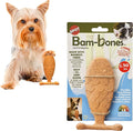 SPOT Bam-Bones Fish - Made with Strong Bamboo Fiber, Durable Long Lasting Dog Bone for Light to Moderate Chewers, Great Chew Toy for Adult Dogs & Teething Puppies Under 30lbs, 5.5in, Salmon Flavor