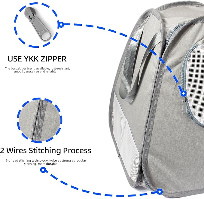 Collapsible Portable Cat Litter Box Standard for Travel Light Weight Leak-Proof，Sturdy，Prevent Litter Scatter Design Easy to Clean， Collapsible Travel Puppy Carrier，Portable Cat Playpen