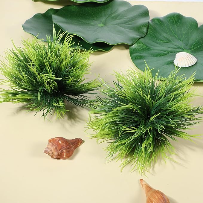 2pcs Aquarium Plants Decorations Artificial Fish Tank Plants Plastic Fish Tank Accessories Green Natural Style Aquarium Plants