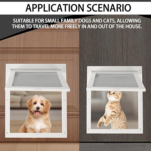 20-Pack Disposable Litter Box Waste Receptacles Compatible with Littermaid Waste Receptacles, and 7.87" x 9.84" Pet Screen Door Flap Compatible with Doggy Fits Dogs & Cats Under 30 Lbs