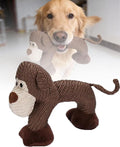 Linen Safari Companions - Linen Dog Toy, Chew-Resistant Natural Linens Squeaky Safari Animal for Small to Medium Dogs, Helps Reduce Destructive Chewing for Indoor Play and Boredom Relief (Monkey)