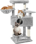 Yaheetech 46in Cat Tree Tower | Multi-Level Indoor Activity Center with Spacious Condos, Scratching Posts, Large Top Plush Perch | Sturdy, Easy to Assemble | for Kittens, Adult & Senior Cats