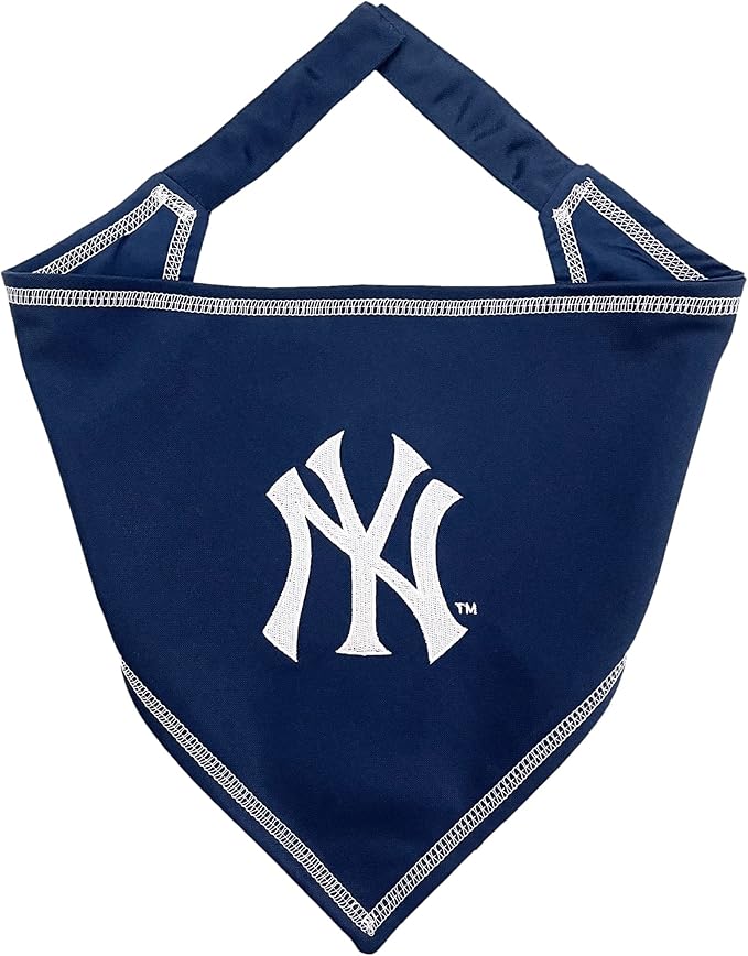 Pets First MLB New York Yankees TIE Bandana, Large/X-Large. Dog Bandana Scarf Bib for Pet Cat Dog. The Ultimate Game-Day, Party Bandanna, Birthday Event