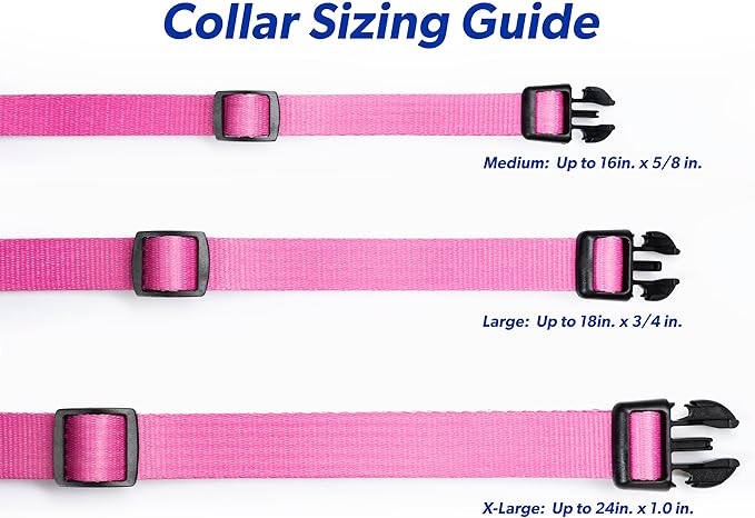 MS-5 Automatic Pet Door Collar, Genuine High Tech Pet Brand Dog Collar for Power Pet Doors - Deluxe Strap (Pink, Extra Large) - DC-PNK-MS5-XL