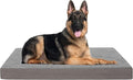 Jumbo Dog Bed for Large Dogs, Orthopedic Memory Foam Pet Bed, Washable Dog Crate Bed with Cooling Gel, Removable Cover & Waterproof Lining