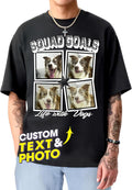 H-DEWALL Custom Shirts Custom Bootleg Rap Shirt for Him Custom Face Shirt with Photo Pet Custom Tees Gift for Dog Cat Lover