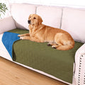 hyha Waterproof Dog Bed Blanket, Soft Pet Blankets, Waterproof Couch Cover for Dogs, Reversible Sofa Covers Washable for Furniture (40x70 Inch, Green/Navy Blue)