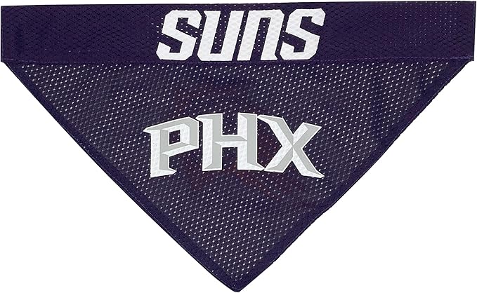 Pets First NBA Dog Bandana -Pheonix Suns Reversible Bandana. 2 Sided Home & Away Sports Bandana with a Premium Embroidery Team Logo, Small/Medium