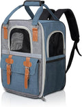 ‌YooxArmor Cat Carrier Backpack, Airline Approved Mesh Dog Backpack with Breathable, Hiking, Travel, Camping, Pet Carriers Backpack for Large Cats and Small Dogs - Holds Pets up to 15 Lbs (Blue)