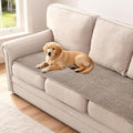 H.VERSAILTEX Plush Chenille Couch Cover for 3 Cushion Couch Anti Slip Washable Sofa Slipcovers Soft and Durable Furniture Protector for Dogs Cats Kids (27.5" x 71", Cuban Sand)